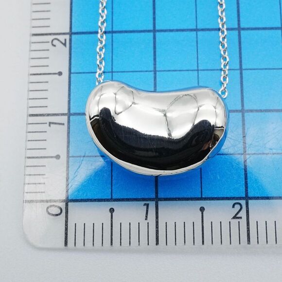 Tiffany & Co Bean Silver Necklace 25-162s - Picture 7 of 8